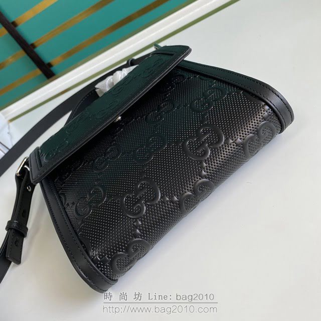 Gucci古馳包包 G家新款男包 款號:625782 古奇克壓皮手提斜挎包  gdj1224